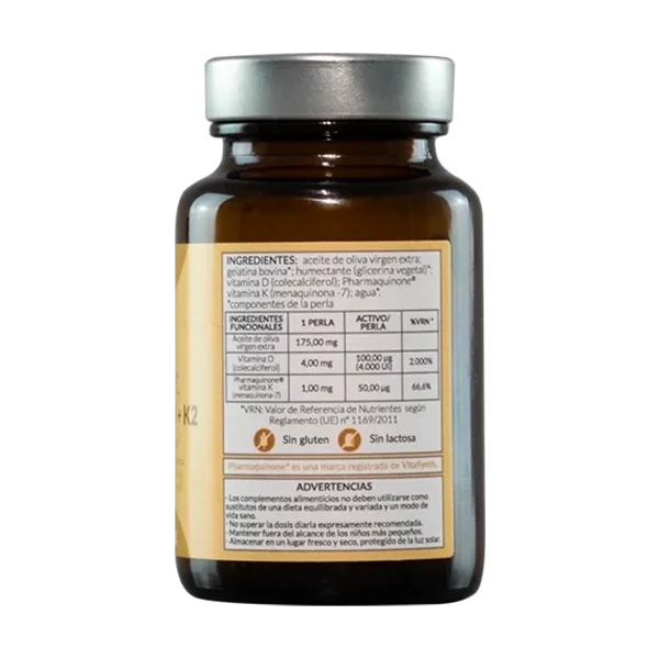 Vitamina D3 + K2 120 perlas